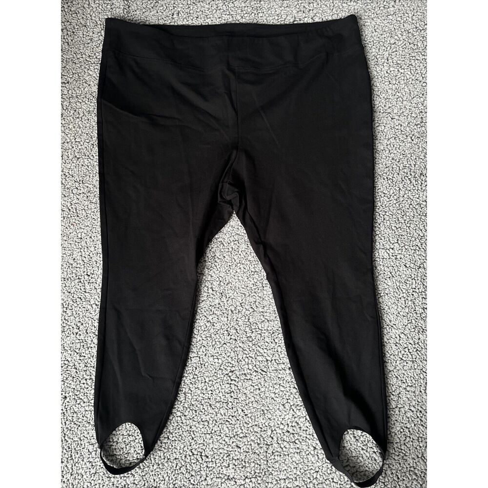 A New Day Sz 4X Stirrup Ponte Black Dressy Leggings Pull On Stretchy Pants